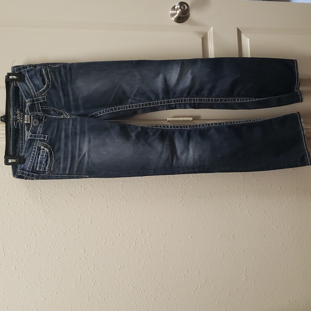 Silver boot cut jeans